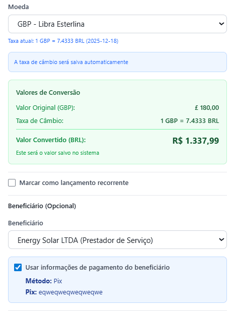 Conversão de Moedas